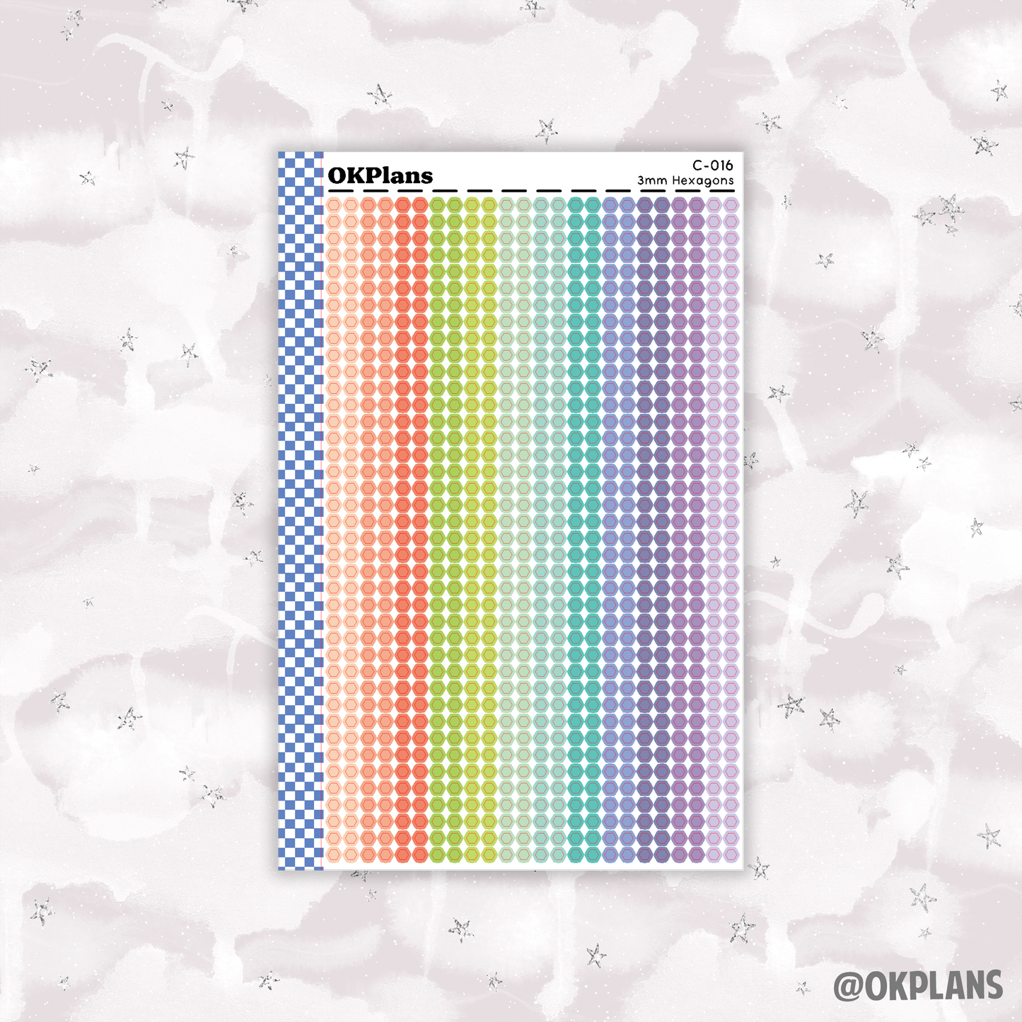 3mm Hexagons // Multicolor Functional