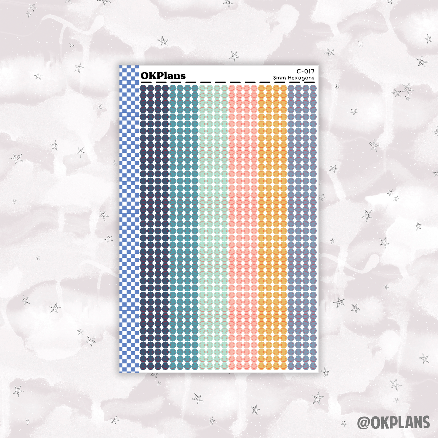 3mm Hexagons // Multicolor Functional