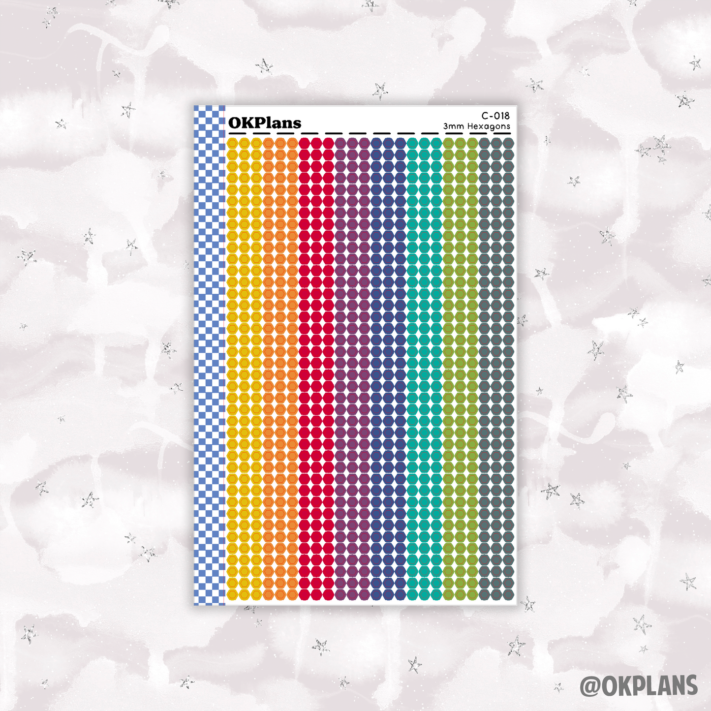 3mm Hexagons // Multicolor Functional