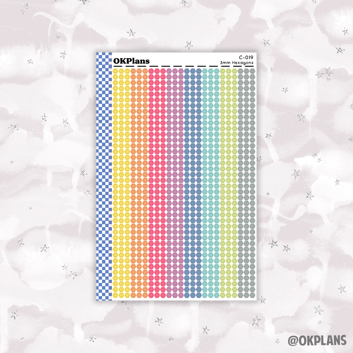 3mm Hexagons // Multicolor Functional