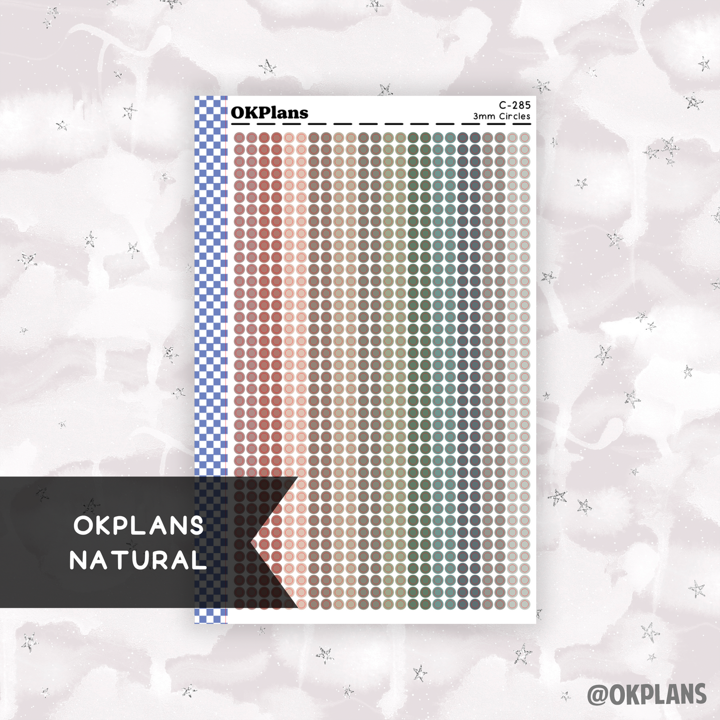 3mm Circles // Natural // Printable // C-285 // Multicolor Functional