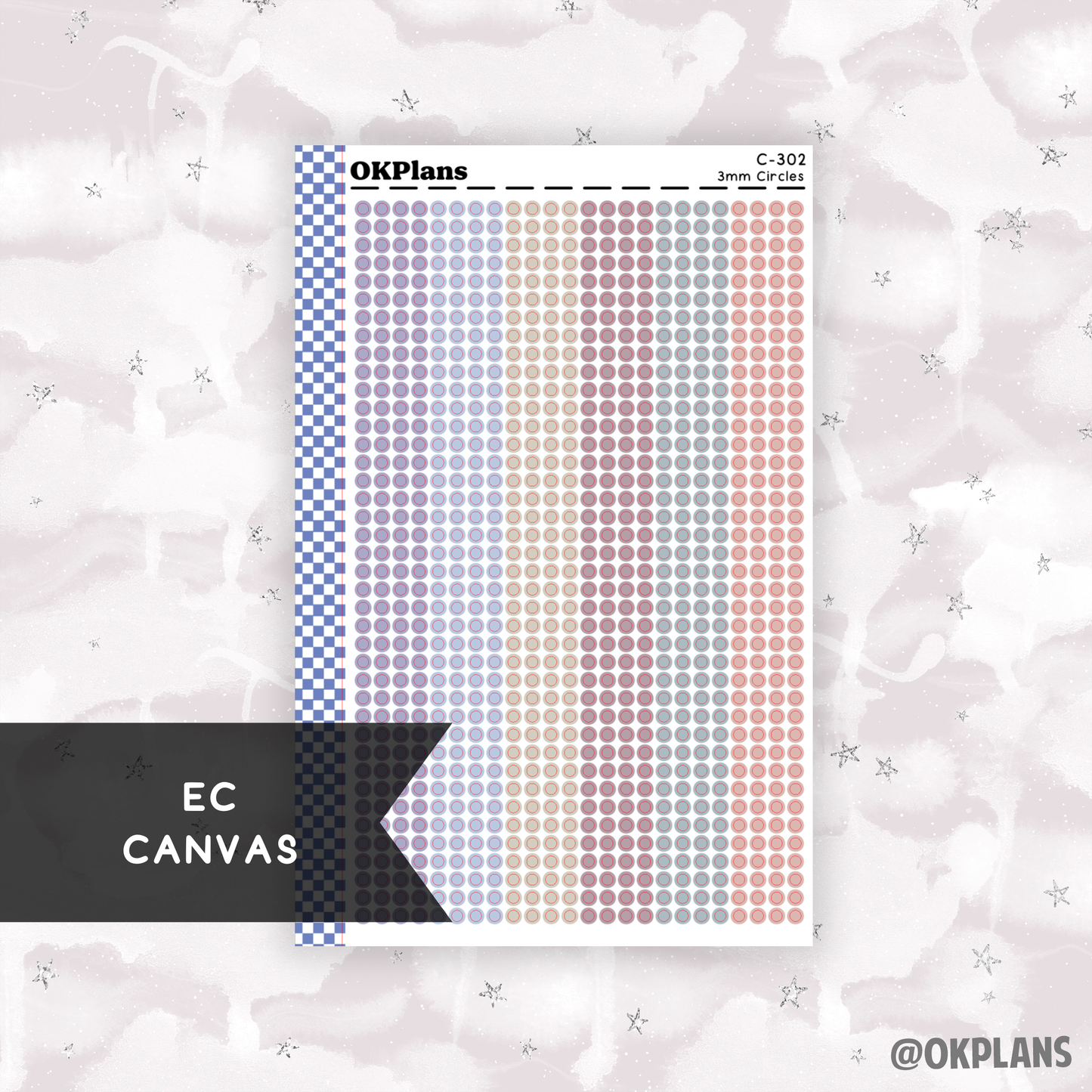 3mm Circles // Canvas // Printable // C-302 // Multicolor Functional
