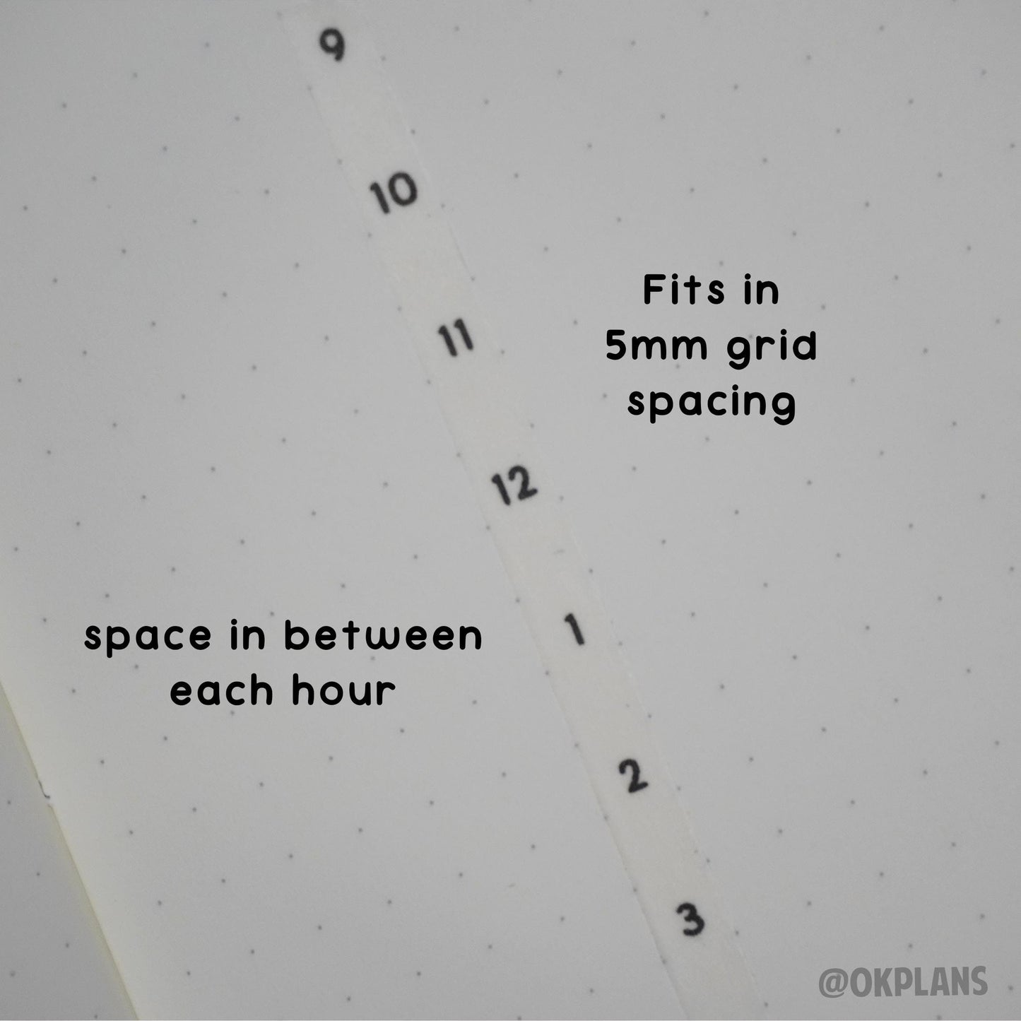 Timed (Half Hour) Washi Tape // 5mm Bullet Journal