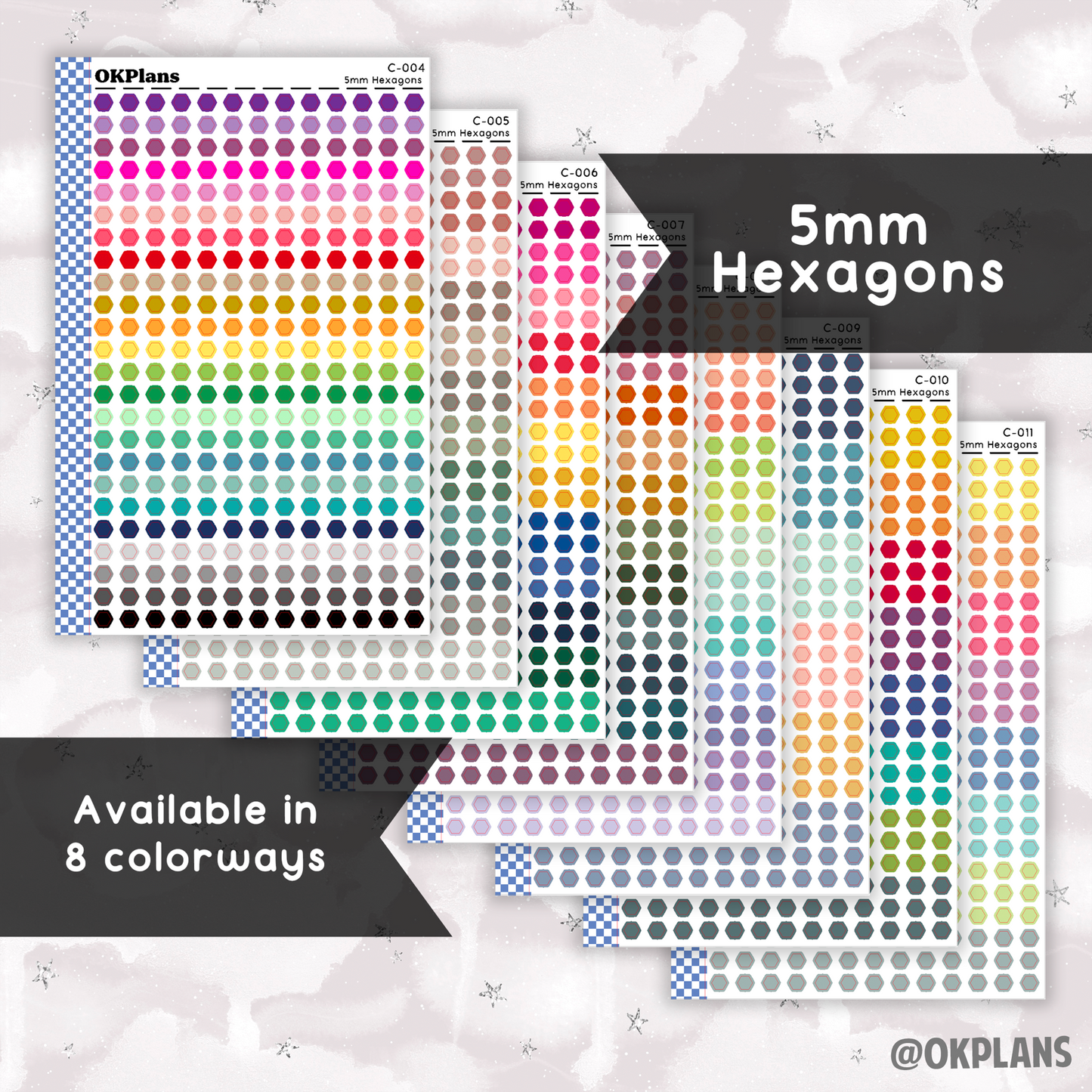 5mm Hexagons // Multicolor Functional