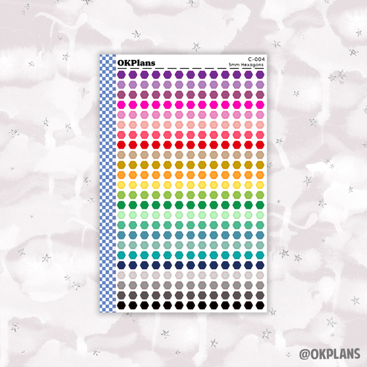 5mm Hexagons // Multicolor Functional