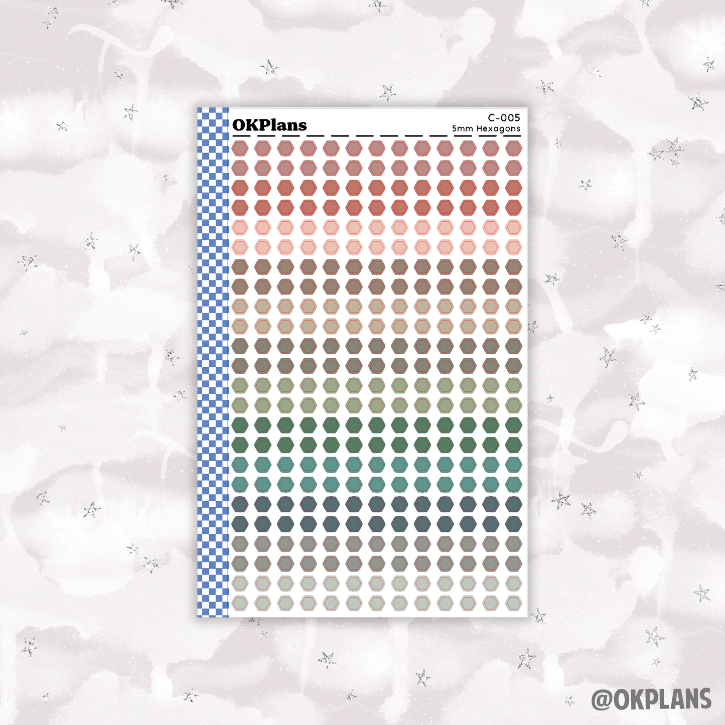 5mm Hexagons // Multicolor Functional