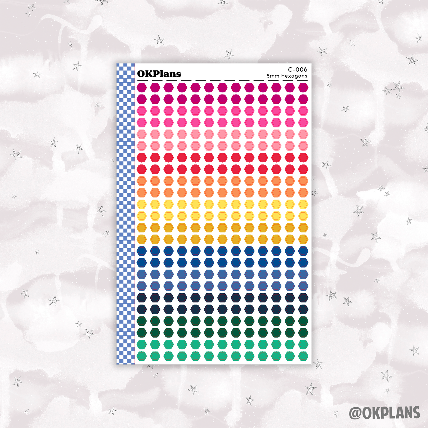 5mm Hexagons // Multicolor Functional