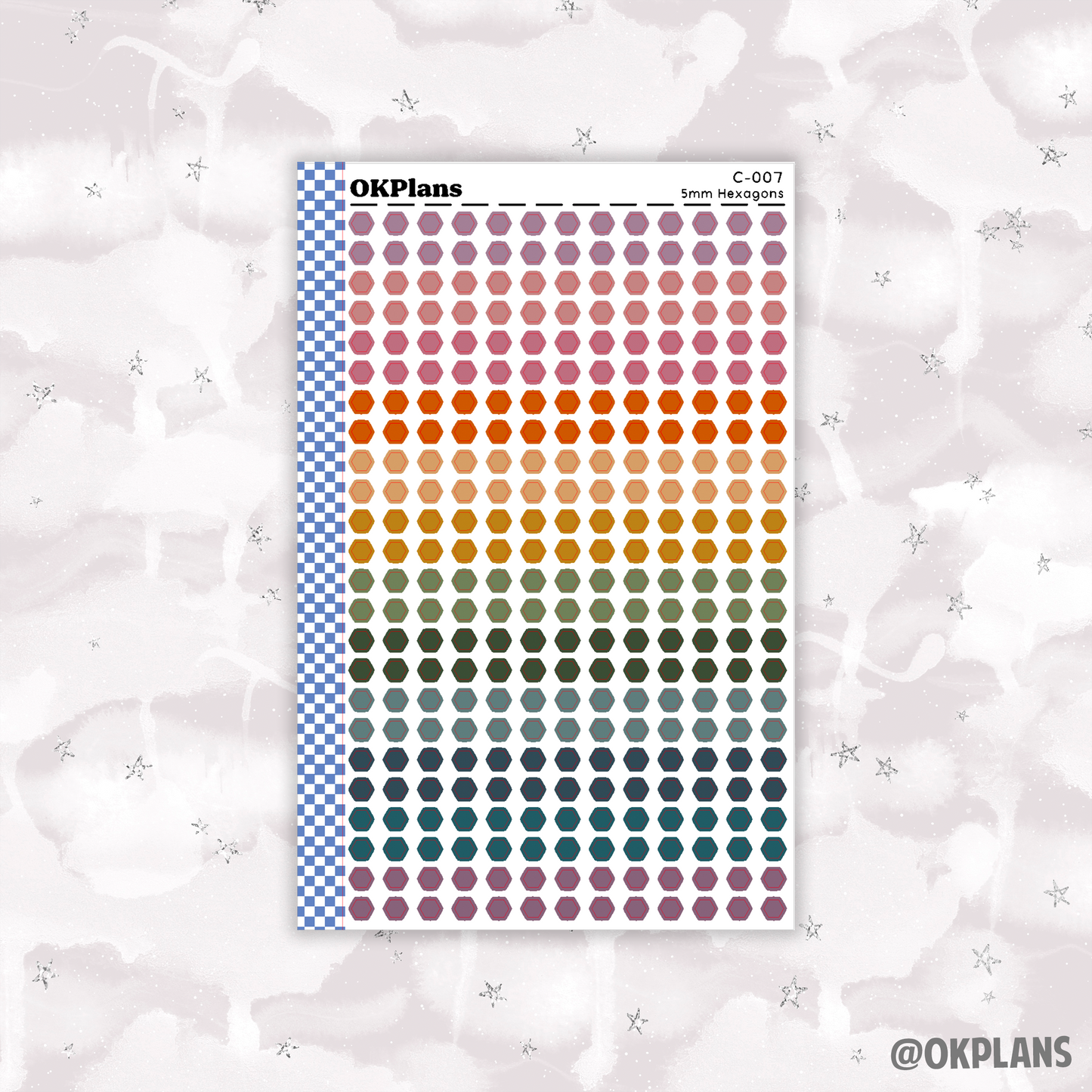 5mm Hexagons // Multicolor Functional