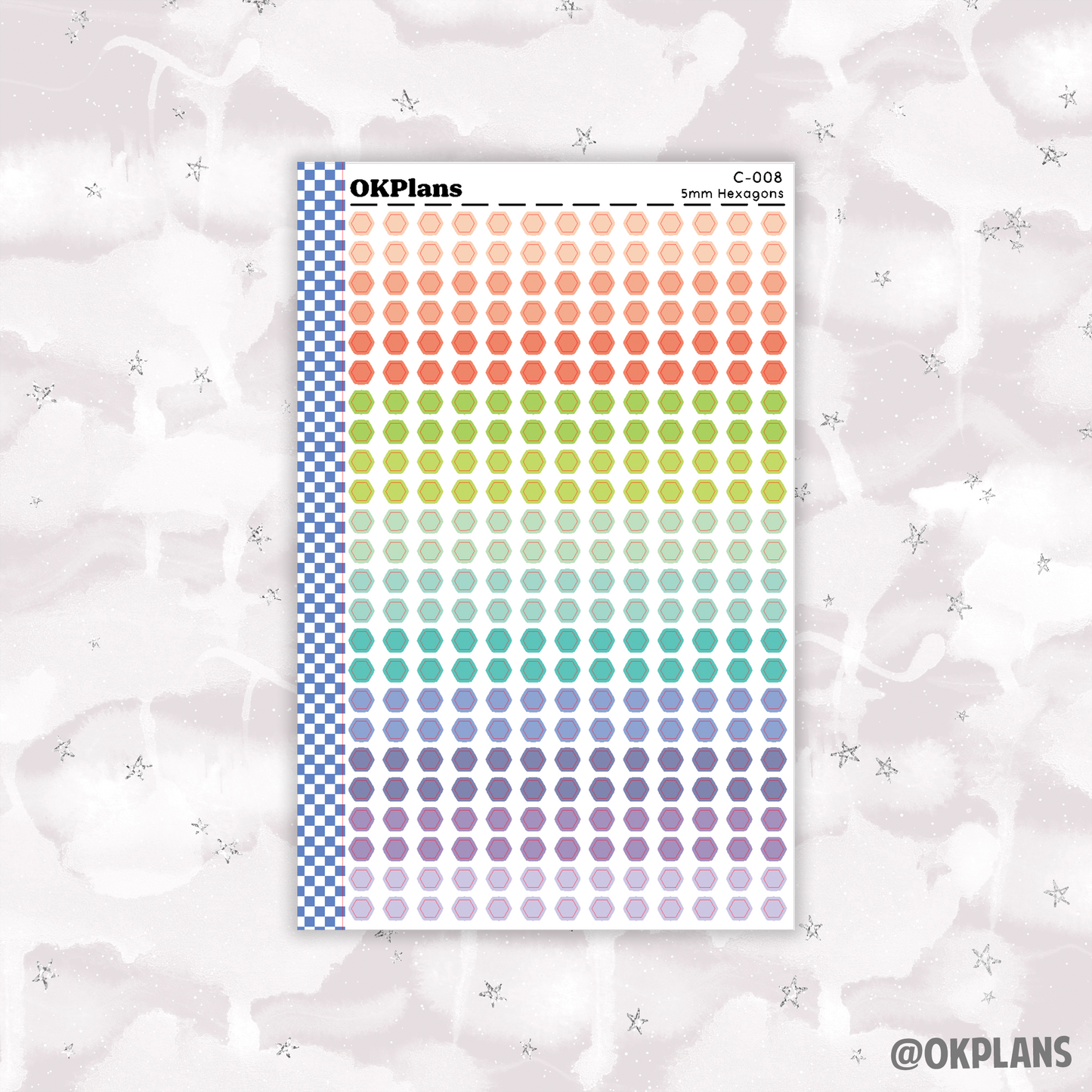 5mm Hexagons // Multicolor Functional
