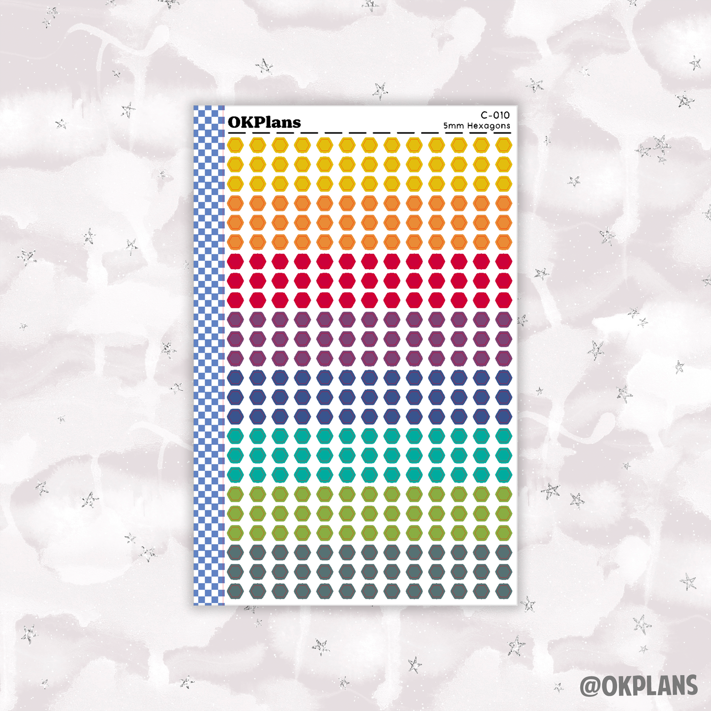 5mm Hexagons // Multicolor Functional