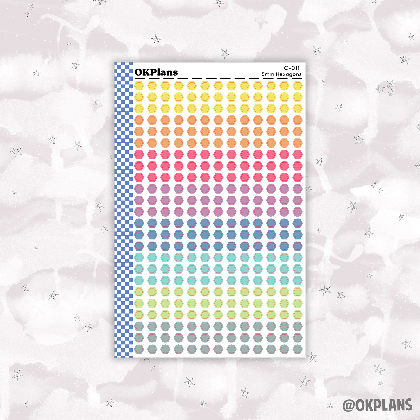 5mm Hexagons // Multicolor Functional