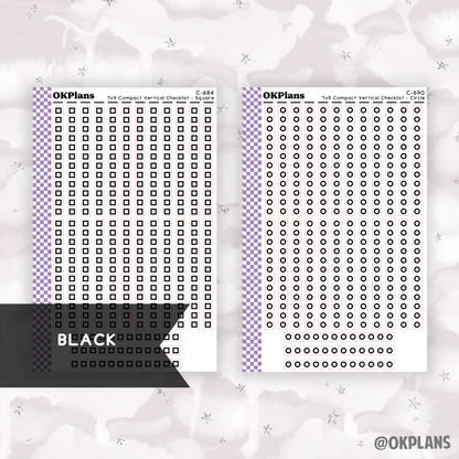 EC 7x9 Compact Vertical Checklist // Square or Circle // Pick your Color Palette