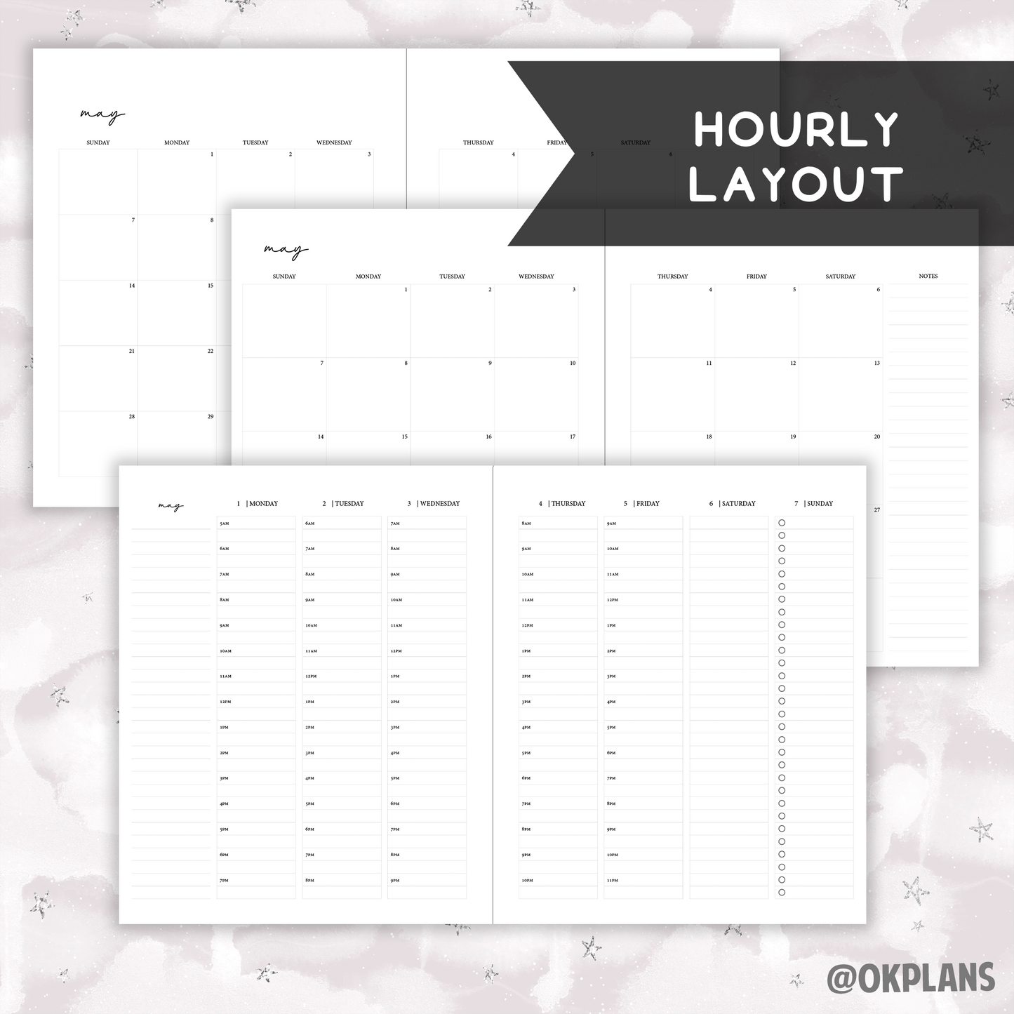 *DATED* 7x9 Weekly Planner - Pick Monthly and Weekly Option