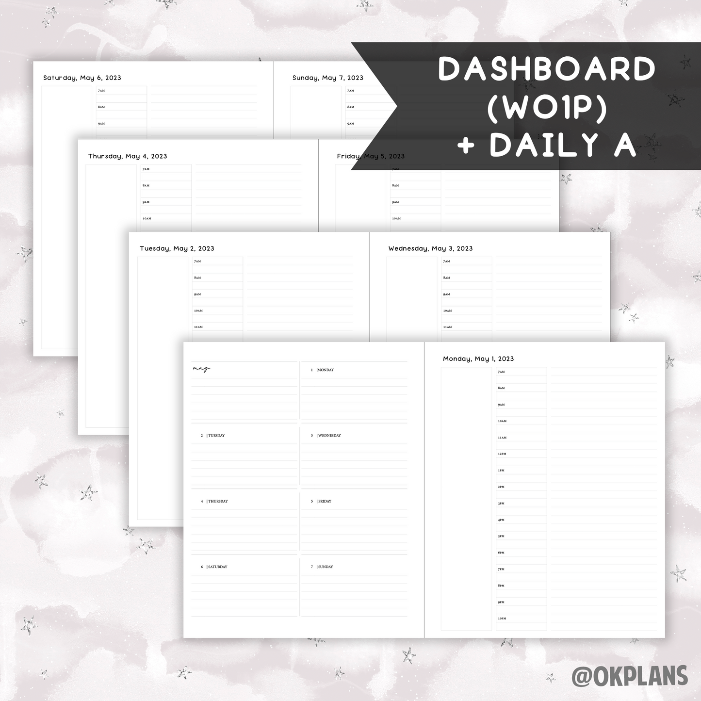 *DATED* 7x9 Hybrid Planner - Pick Monthly and Weekly Option