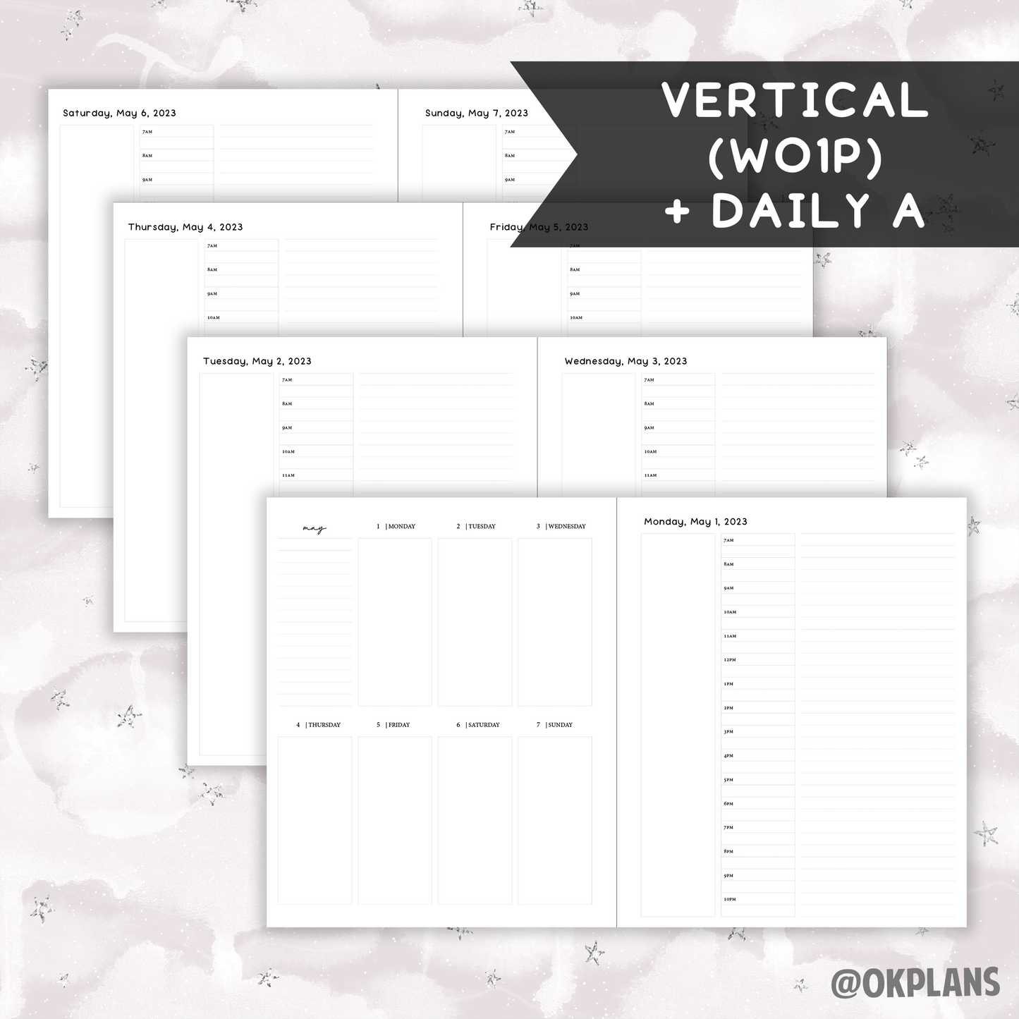 *DATED* 7x9 Hybrid Planner - Pick Monthly and Weekly Option