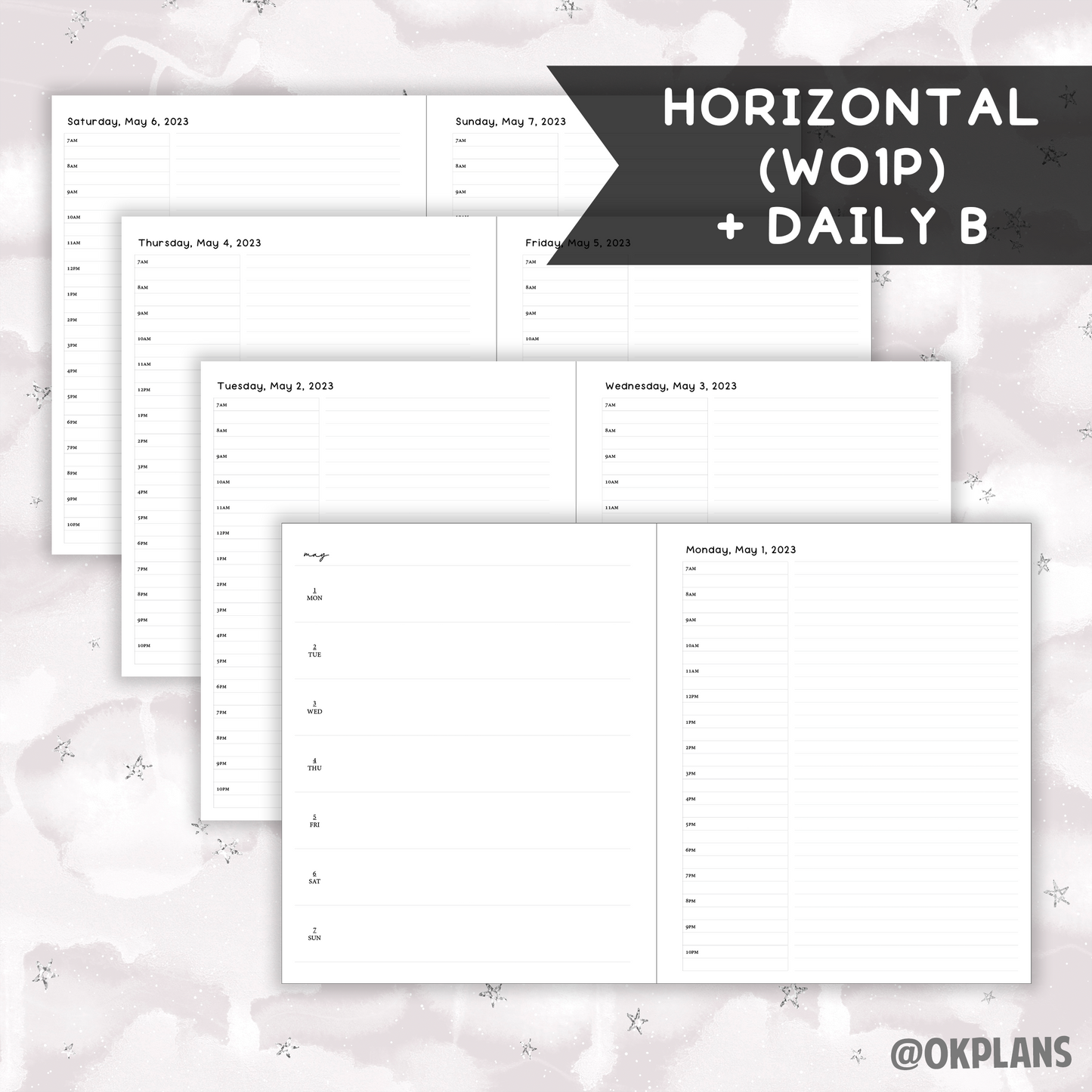 *DATED* A5 Wide Hybrid Planner - Pick Monthly and Weekly Option