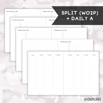 *DATED* 7x9 Hybrid Planner - Pick Monthly and Weekly Option