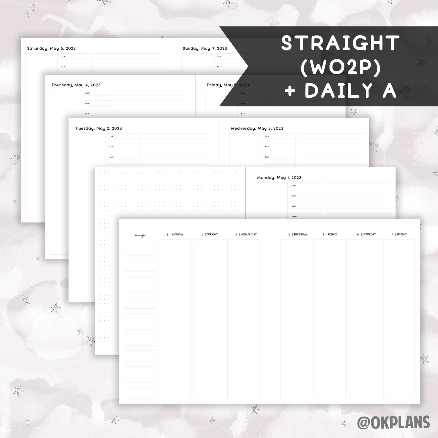 *DATED* Classic Hybrid Planner - Pick Monthly and Weekly Option