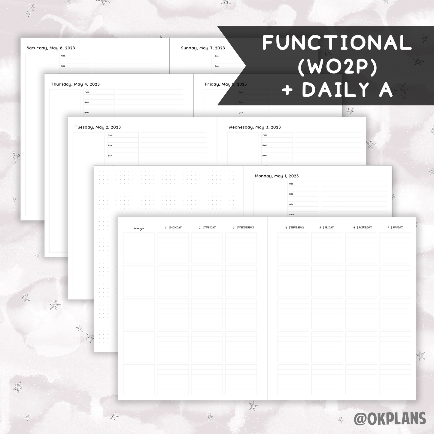 *DATED* A5 Wide Hybrid Planner - Pick Monthly and Weekly Option