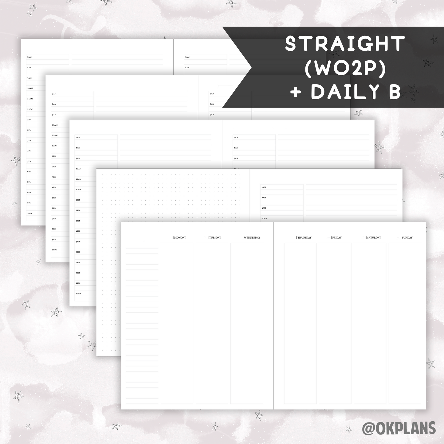 *UNDATED* 7x9 Hybrid Planner - Pick Monthly and Weekly Option