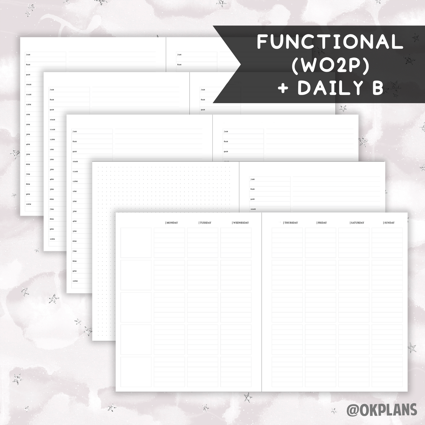 *UNDATED* A5 Wide Hybrid Planner - Pick Monthly and Weekly Option