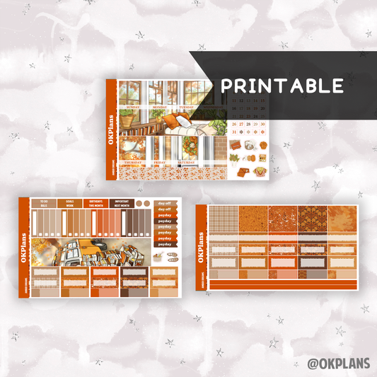 B6 Monthly Kit // Amber Dreams // Printable