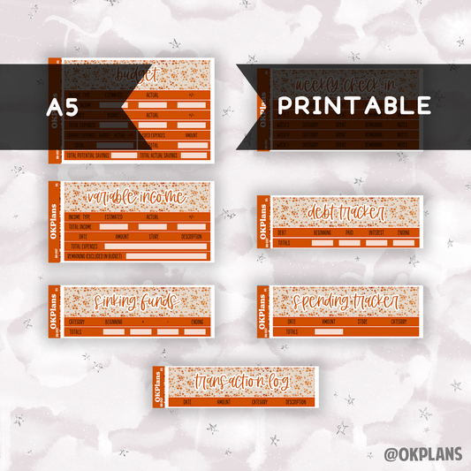 BK-007 // A5 // Printable // Budget Kit
