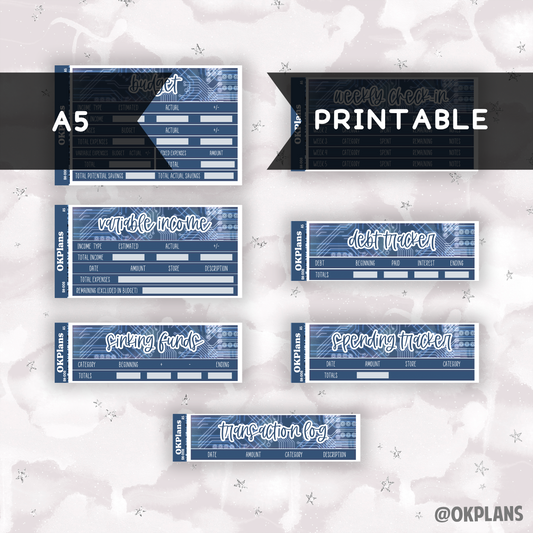 BK-008 // A5 // Printable // Budget Kit