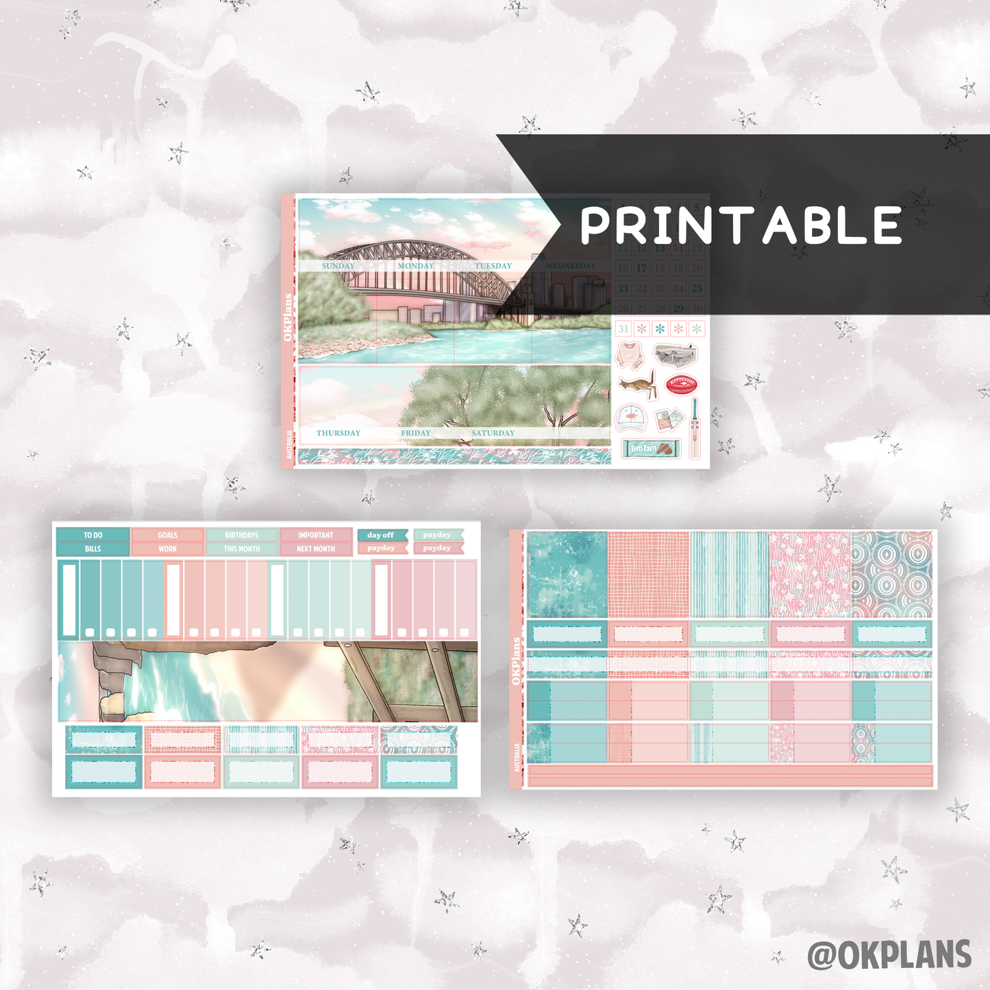 A5 Monthly Kit // Australia // Printable