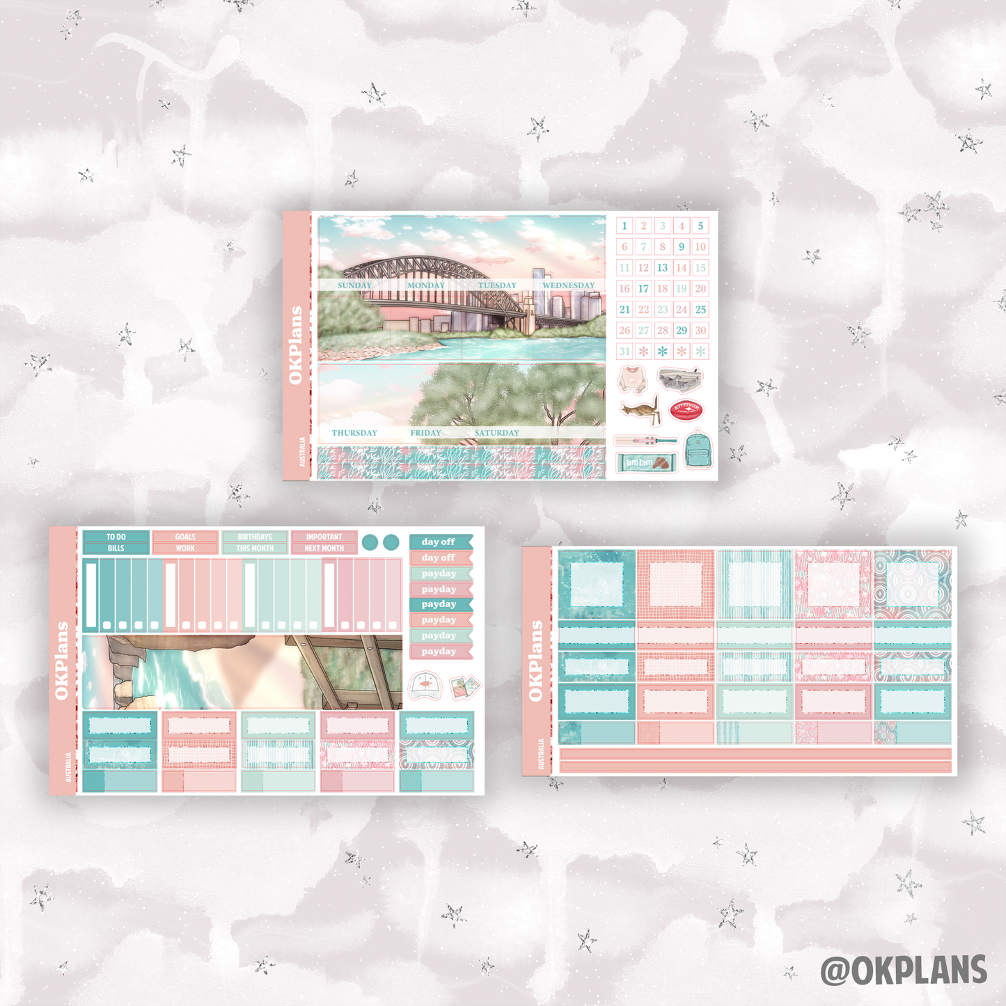 B6 Monthly Kit // Australia // Printable