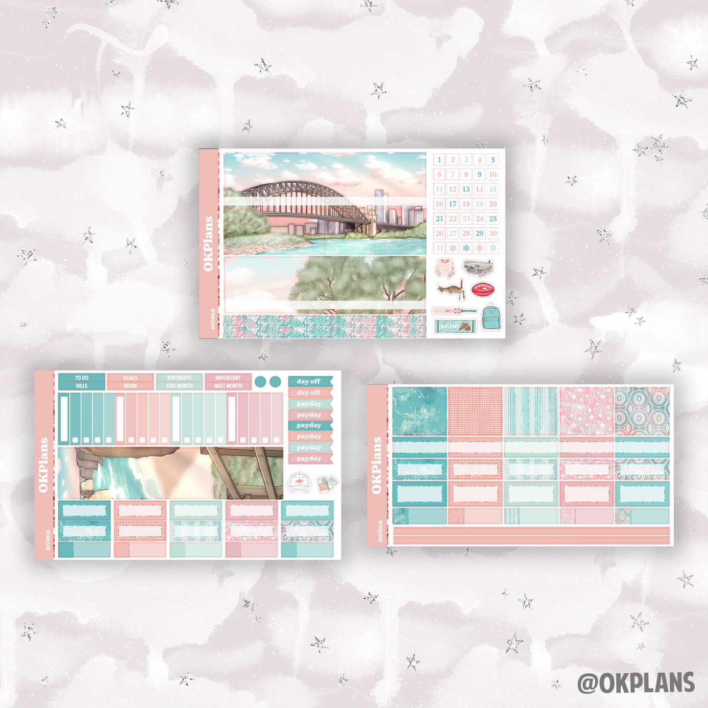 B6 Monthly Kit // Australia // Printable