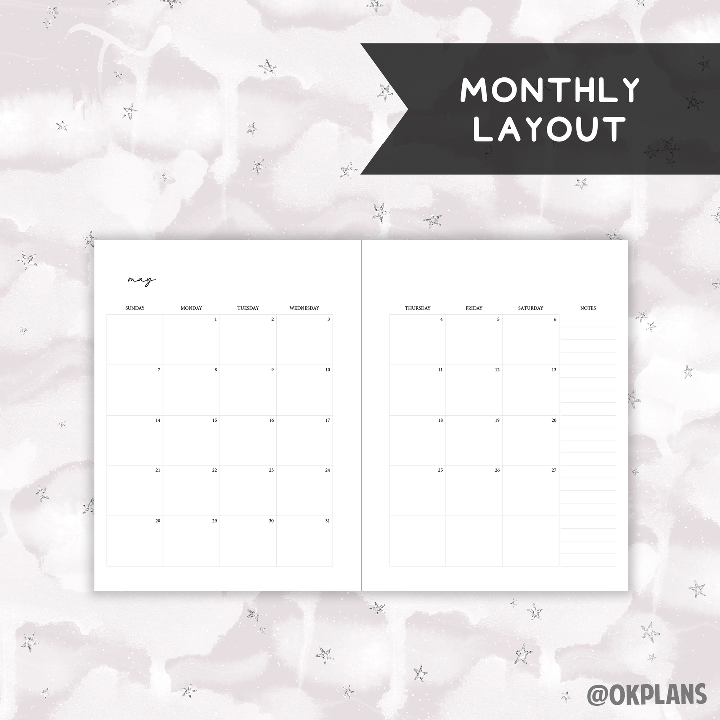*DATED* B6 Hybrid Coiled Planner - Pick Weekly Option