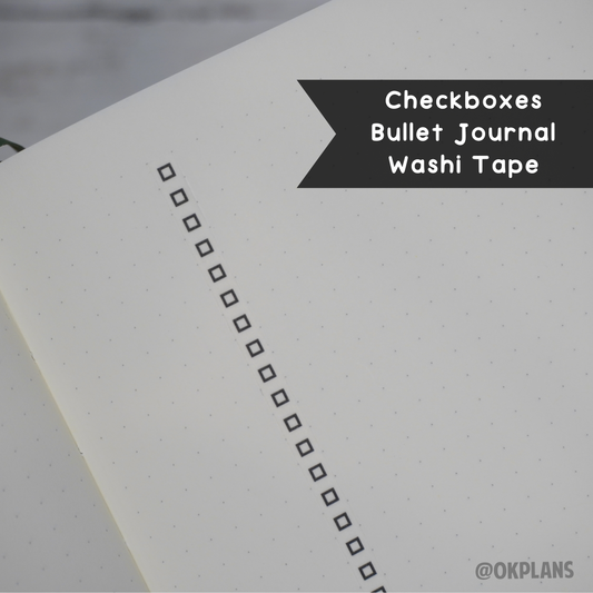 Checkboxes Washi Tape // 5mm Bullet Journal