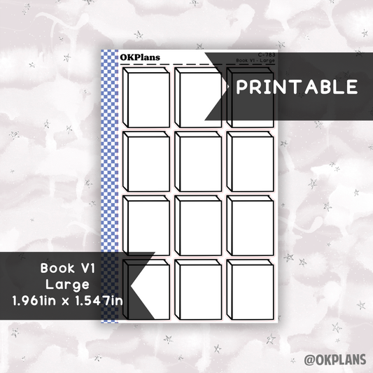 Book V1 - Large // Printable // C-783 // Functional