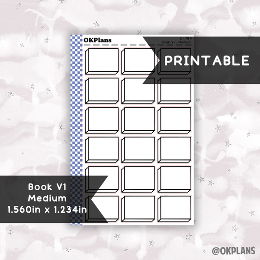 Book V1 - Medium // Printable // C-784 // Functional