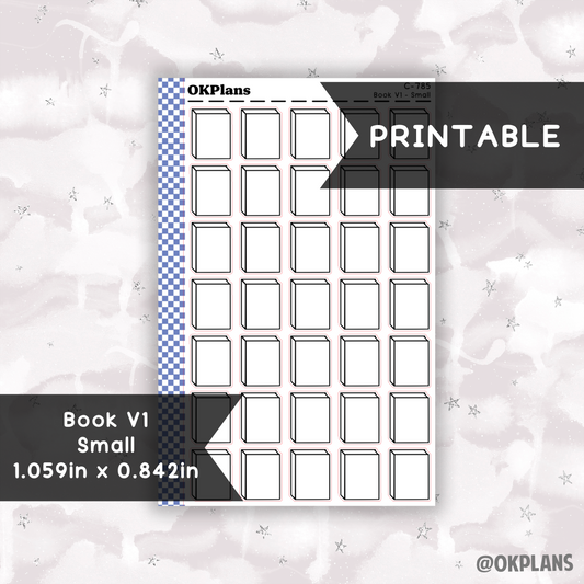 Book V1 - Small // Printable // C-785 // Functional