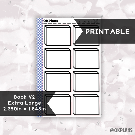 Book V2 - Extra Large // Printable // C-786 // Functional