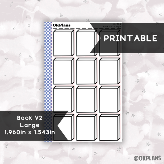 Book V2 - Large // Printable // C-787 // Functional