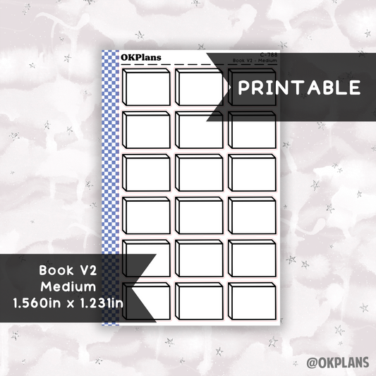 Book V2 - Medium // Printable // C-788 // Functional