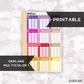 Activity Weekly Tracker // Printable // C-134 // OKPLANS Multicolor 1 // Multicolor Functional