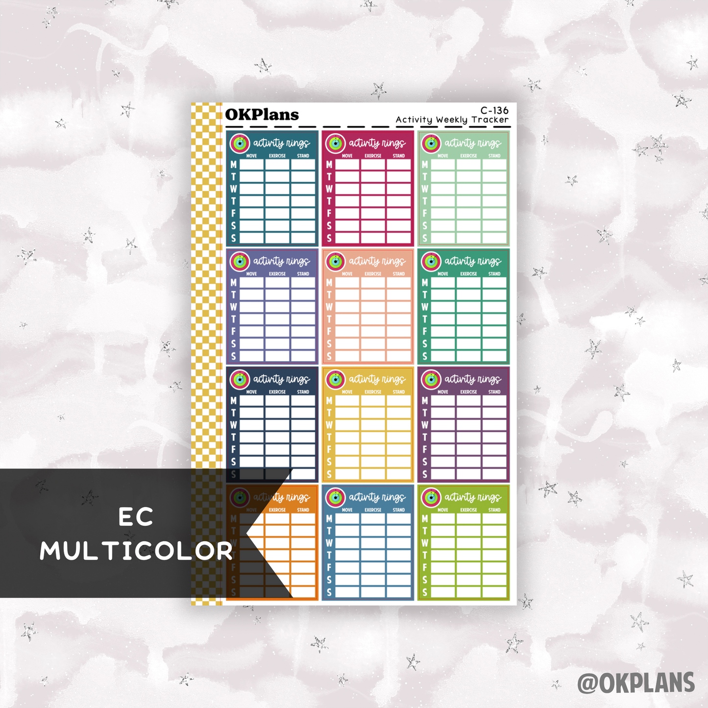 Activity Weekly Tracker // Multicolor Functional