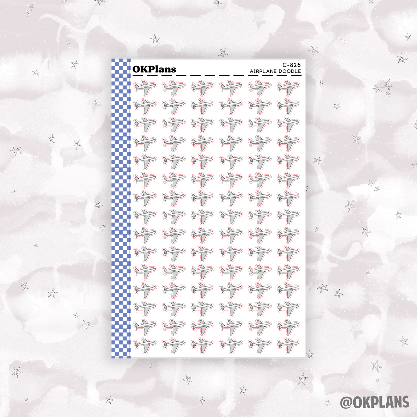 Airplane Doodle // Printable // C-826 // Doodle