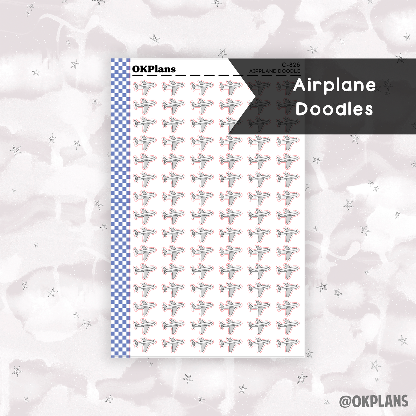 Airplane Doodle // C-826 // Doodle