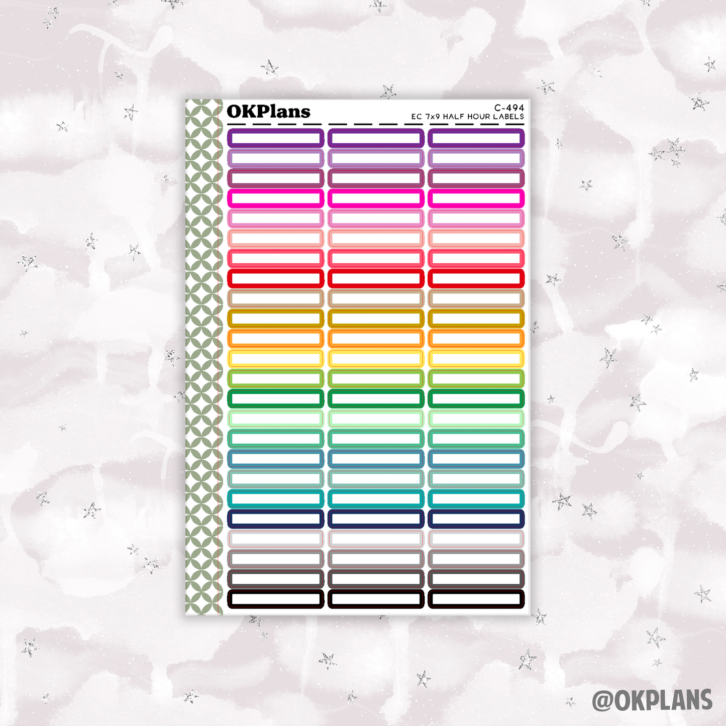Half Hour Labels // Multicolor Functional