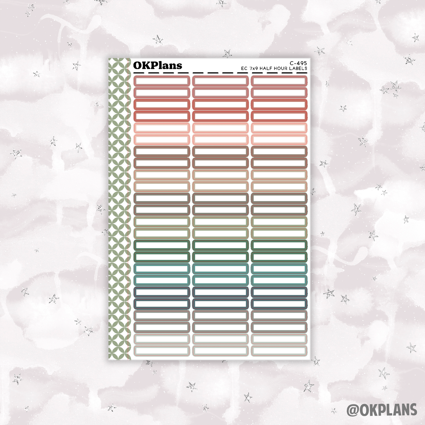 Half Hour Labels // Multicolor Functional
