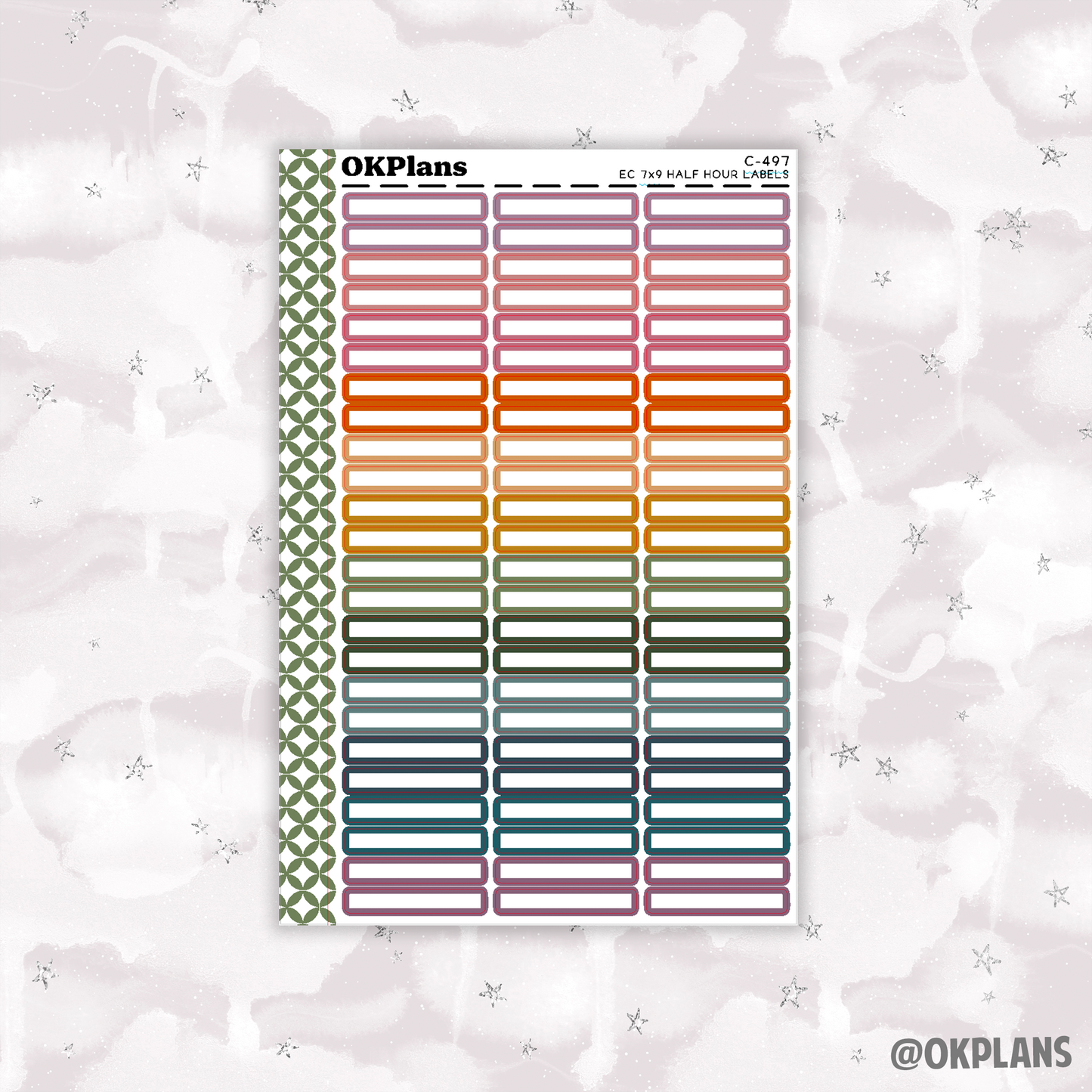 Half Hour Labels // Multicolor Functional
