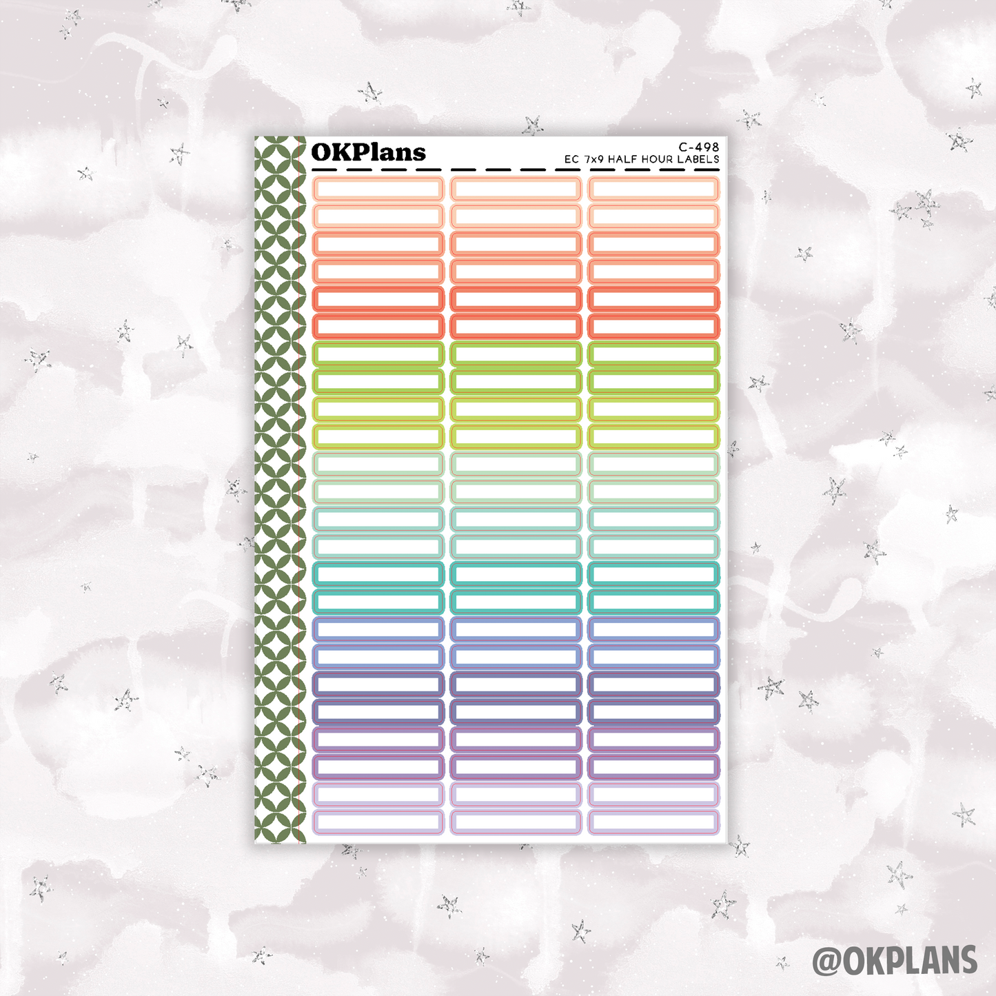 Half Hour Labels // Multicolor Functional