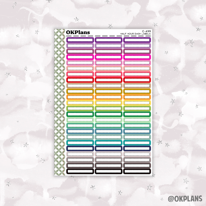 Half Hour Dash Labels // Multicolor Functional