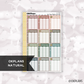 Activity Weekly Tracker // Printable // C-744 // OKPLANS Natural // Multicolor Functional