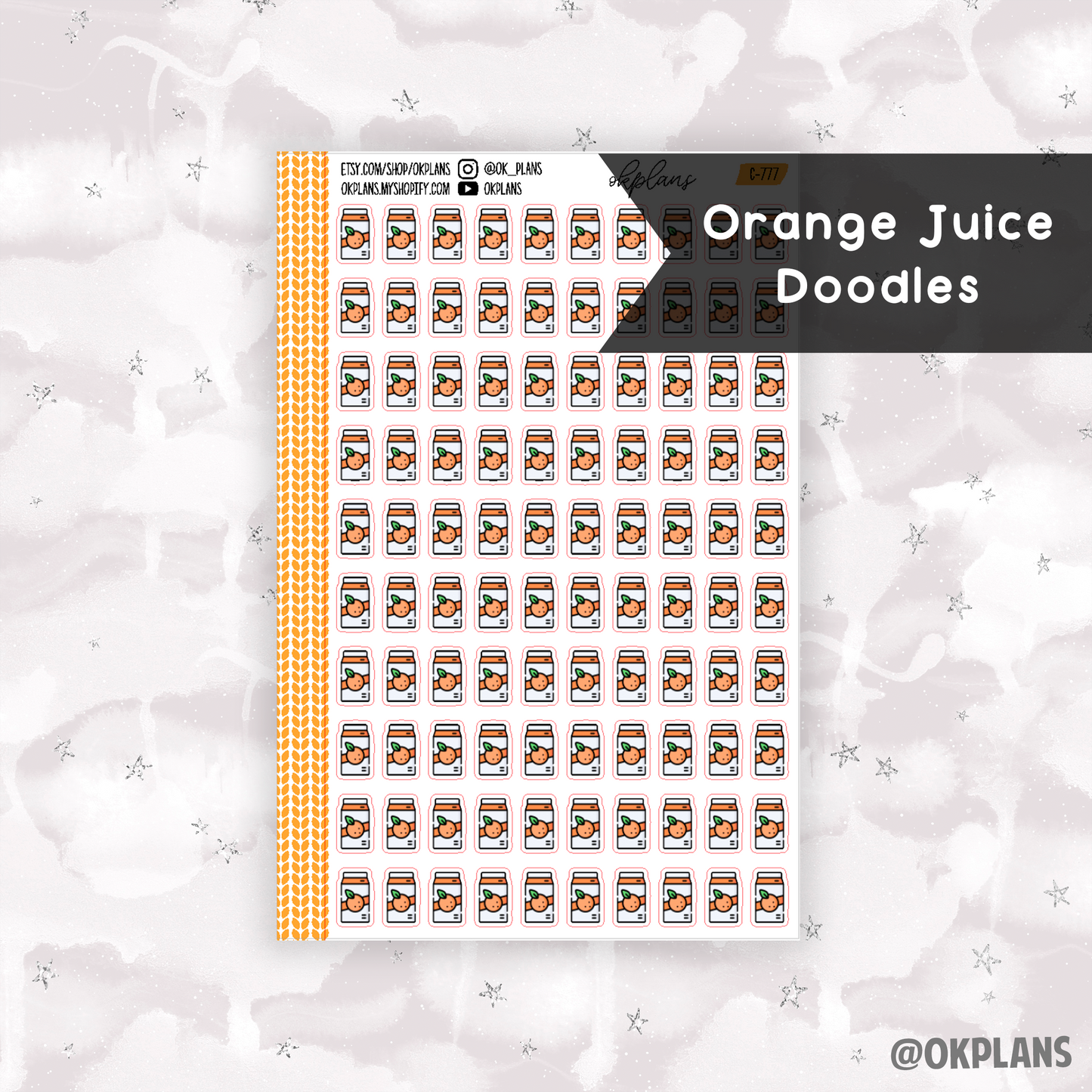 Orange Juice Doodle // C-777 // Doodle